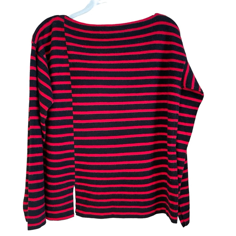Equipment Calixe Boatneck 100% Wool Sweater Size Small Stripes Nautical Yacht - Picture 2 of 7